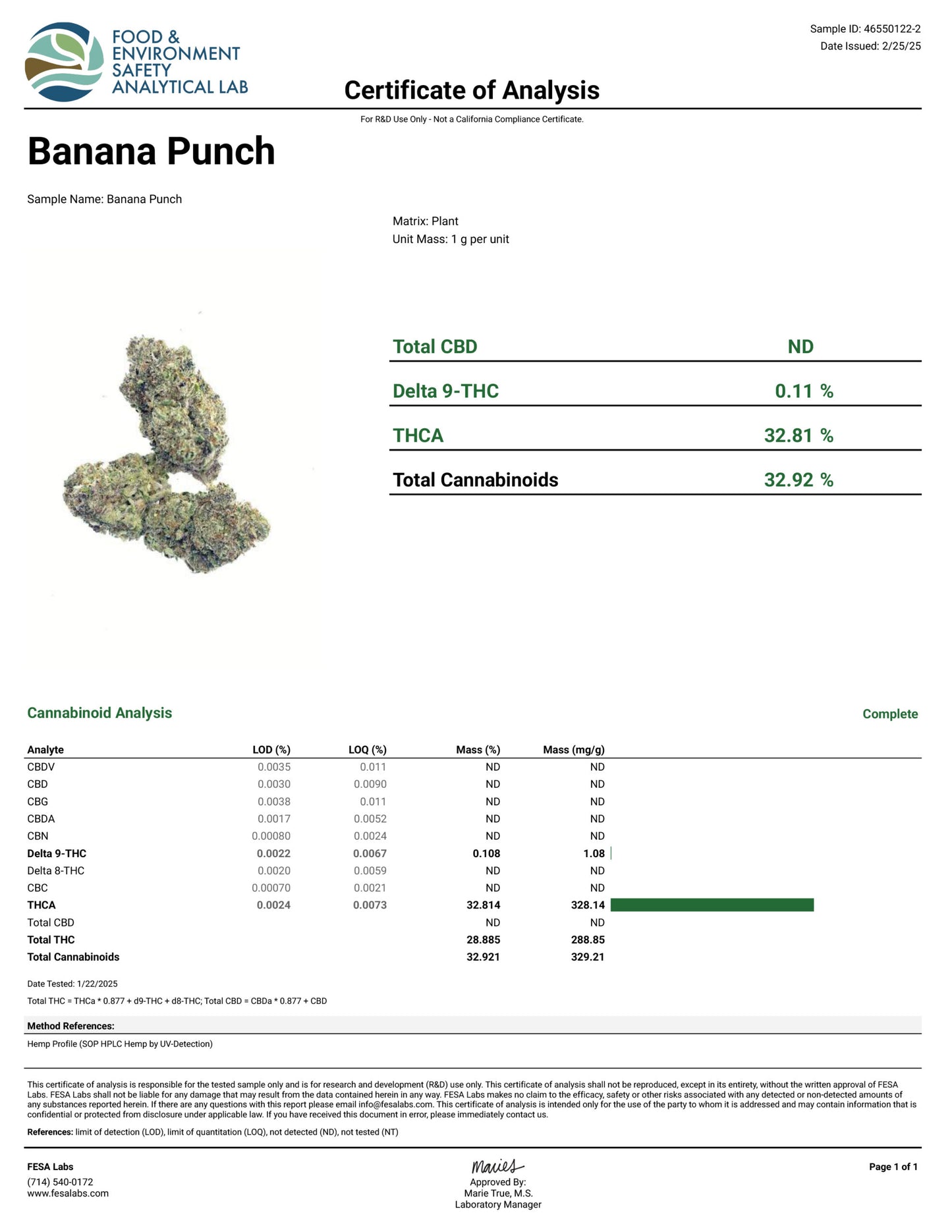 THCA Flower Smalls- Banana Punch