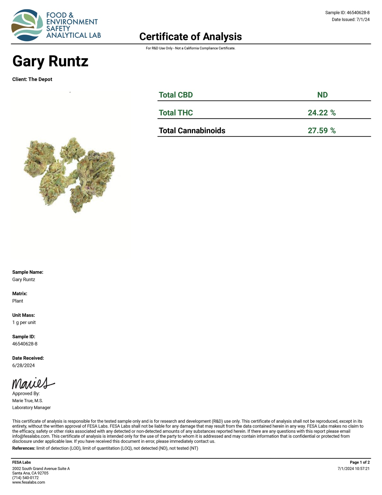 THCA Flower Smalls- Gary Runtz