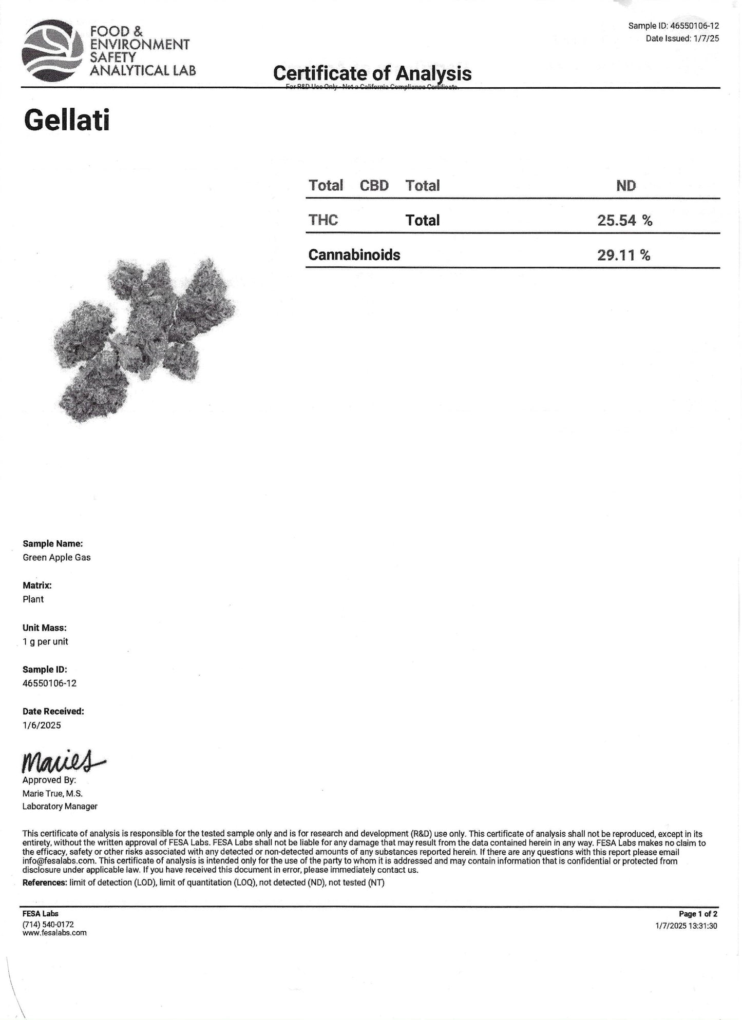 THCA Flower Smalls- Gelatti