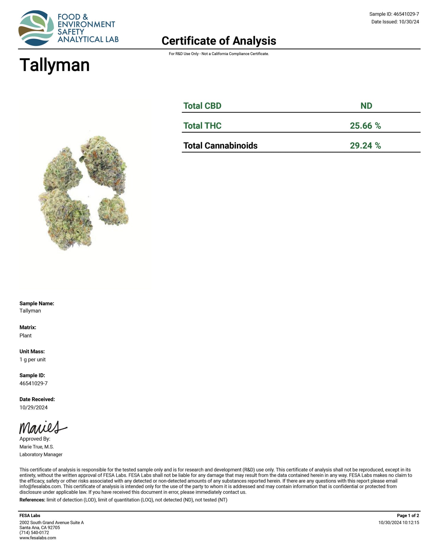 THCA Flower Smalls- Tally Man