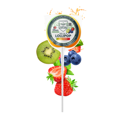 Delta 9 THC Lollipops | 25mg | Fruit Punch