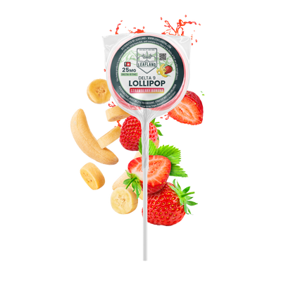Delta 9 THC Lollipops | 25mg | Strawberry Banana