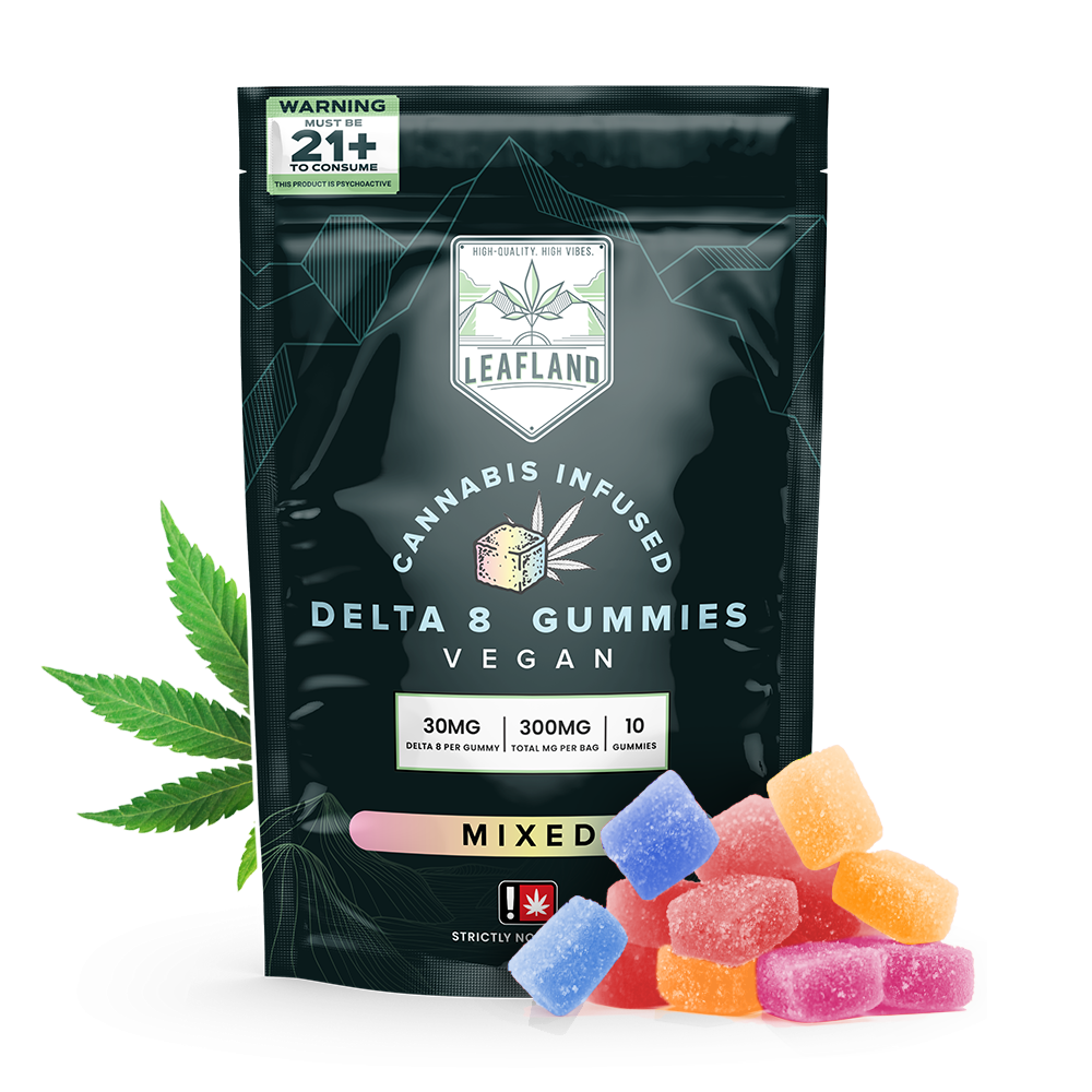 Delta-8 Infused Gummies | Vegan Cannabis | Mixed Flavors | 300mg