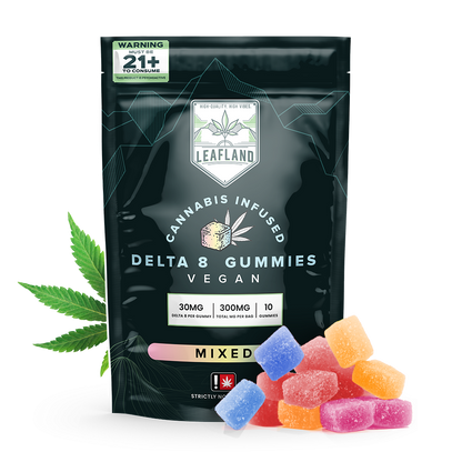 Delta-8 Infused Gummies | Vegan Cannabis | Mixed Flavors | 300mg