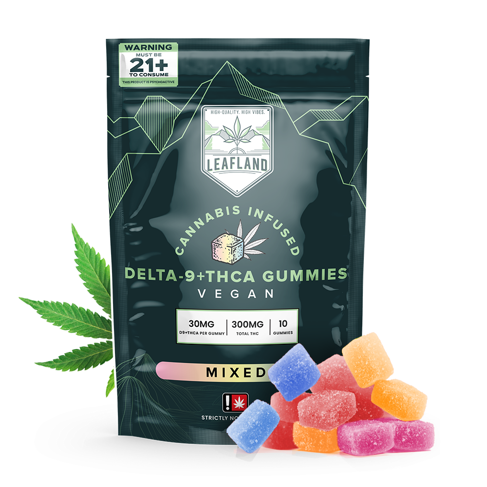 Delta-9 + THCA Gummies | Vegan Cannabis | Mixed Flavors | 30mg
