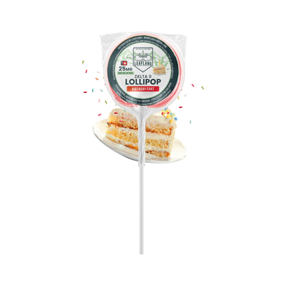 Delta 9 THC Lollipops | 25mg | Birthday Cake