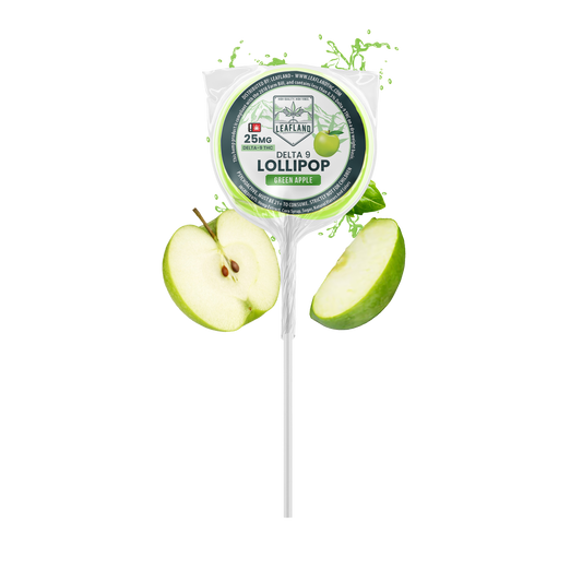 Delta 9 THC Lollipops | 25mg | Green Apple