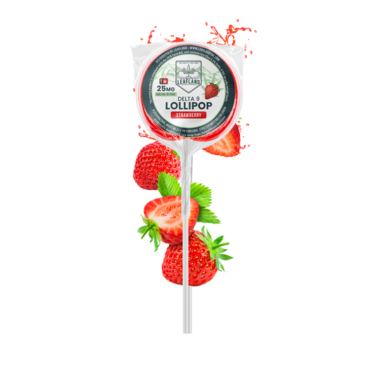 Delta 9 THC Lollipops | 25mg | Strawberry