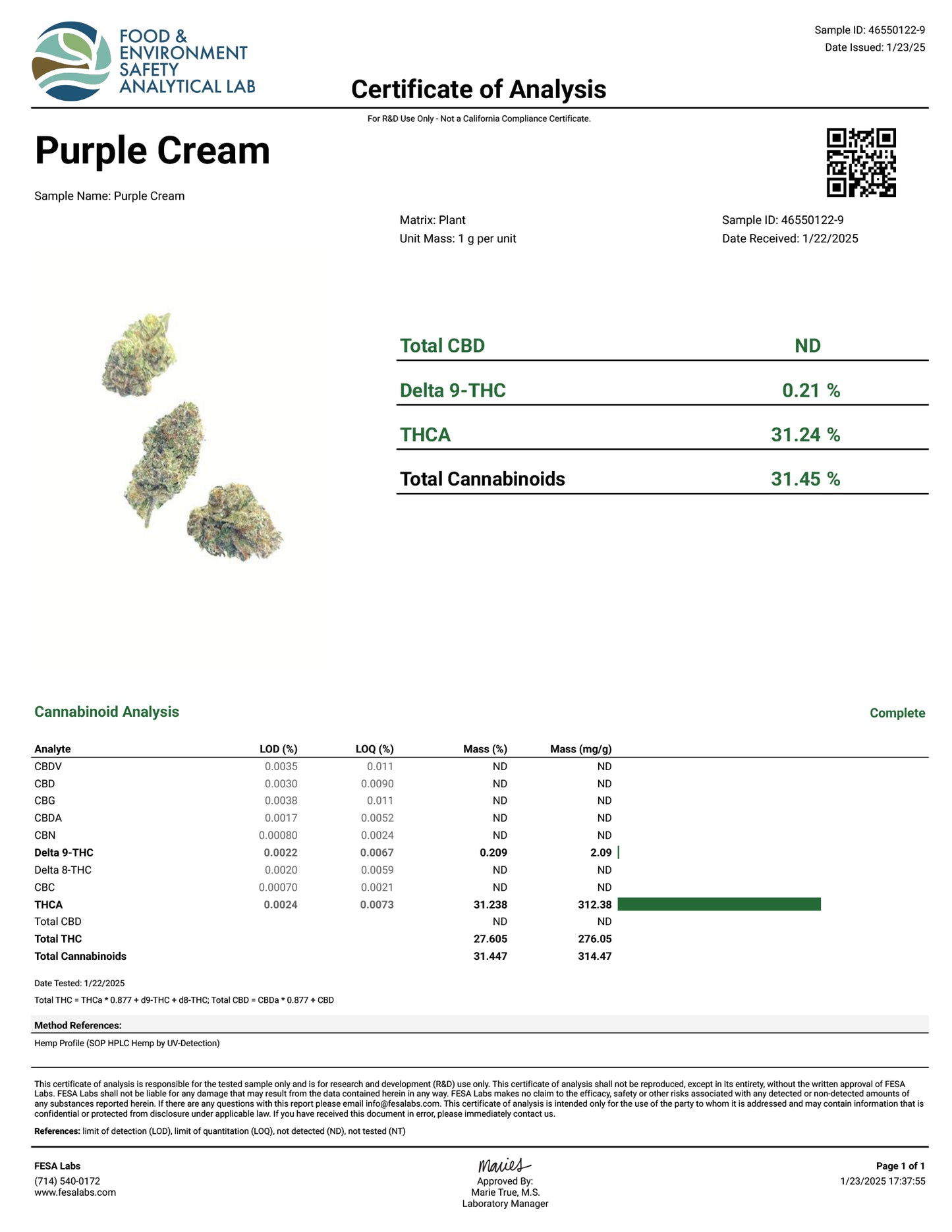 Exotic THCA Flower- Purple Cream